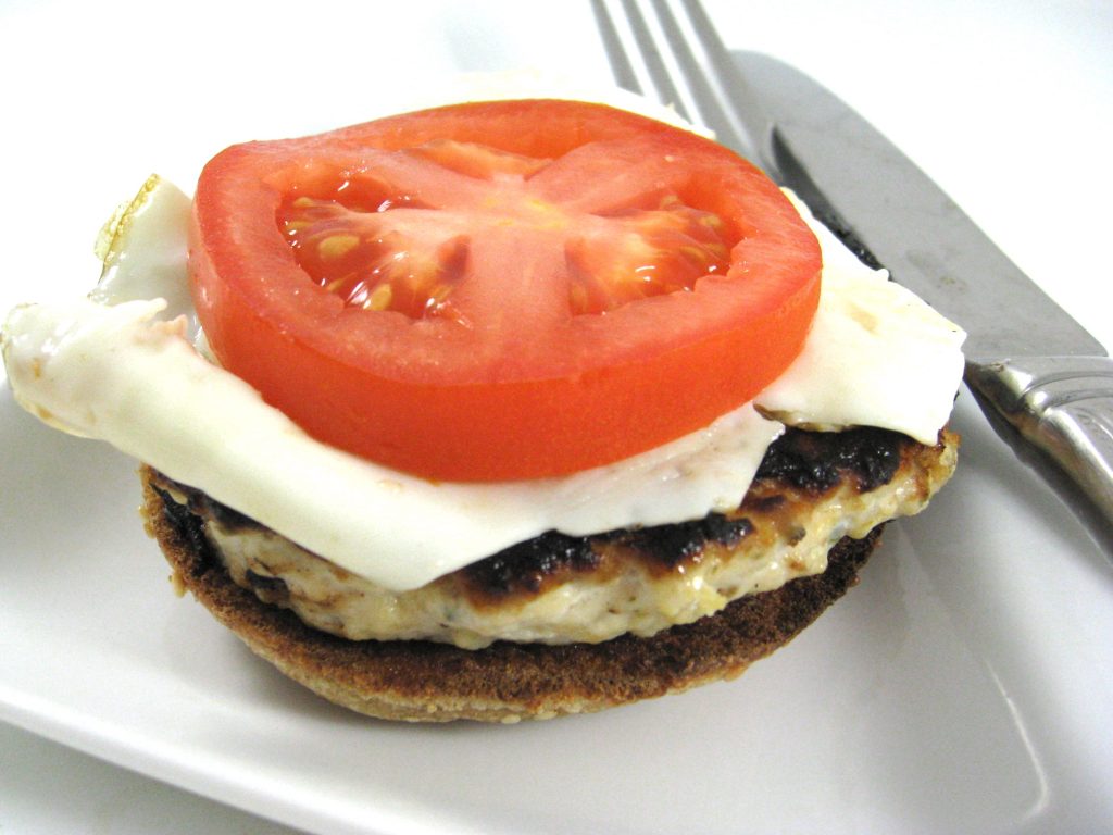 Skinny and Super Yummy, Chicken Sausage Breakfast Sandwich